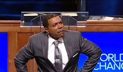 Televangelist Creflo Dollar preaches against tithing