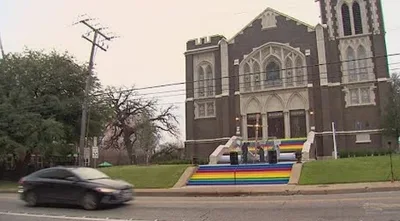Landmark Dallas UMC Church Gets OK to Keep LGBT Rainbow-Painted Steps Painted to Protest Governor