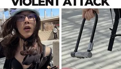 Asian Man Named 'Alyssa' attacks Conservative Group TPUSA with Bike Lock