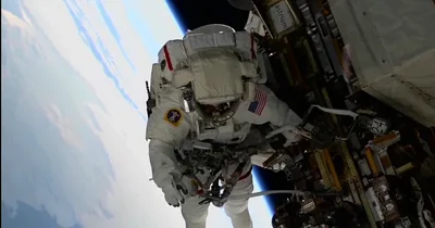 Two Stranded Astronauts Conduct First Space Walk Together