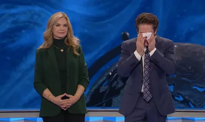 Joel Osteen sobs as he reveals Lakewood has finally paid off $100m bank loan
