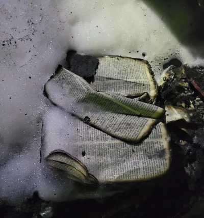 Bible Found 'mostly unburnt' in SUV Fire That Destroyed Car: 'God is protecting firemen'