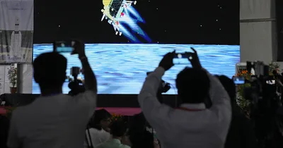 India lands on the moon’s south pole