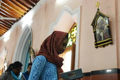 Vandals caught on camera desecrating historic church in India after Christmas prayers