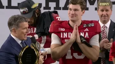 Fernando Mendoza thanks God after Indiana wins National Championship, drops F-bomb
