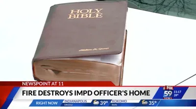 Cop Who Lost Everything When Home Burned to the Ground Discovered His Bible Totally Untouched by the Inferno