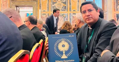 Pope Leo XIV presented with book on Eucharistic miracle he promoted as bishop