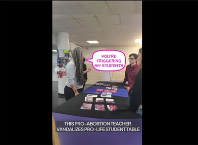 Professor Who Vandalized 'violent' Pro-Life Display Fired after Holding Machete to Reporter's Neck