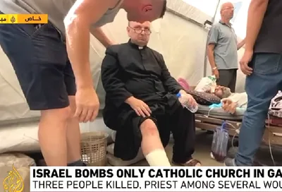 Israeli tank strikes only Catholic church in Gaza strip