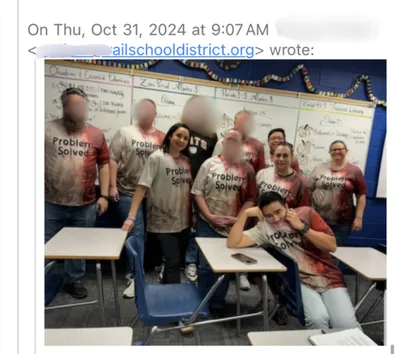 School District Apologizes for 'confusion' over Halloween Shirts Some Thought Mocked Charlie Kirk