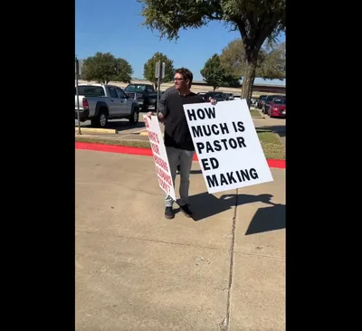 Protester Arrested after Causing 'disturbance' outside Texas Megachurch