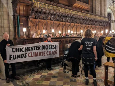 Fossil fuel protest at Chichester Cathedral 'disappointing'