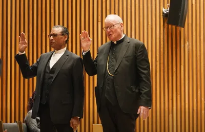 AR Bernard, former Archbishop of New York Timothy Dolan sworn in as NYPD co-chief chaplains
