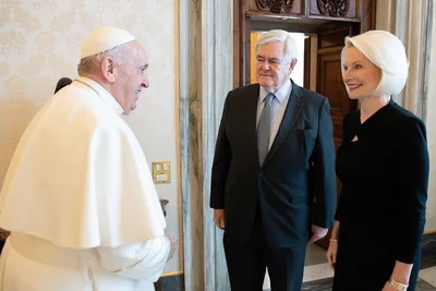 Vatican ambassador Callista Gingrich has farewell meeting with Pope Francis