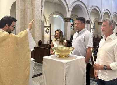 Celebrated footballer Ronaldo gets baptised