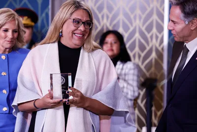 Jill Biden, Antony Blinken Award Argentinian Man as 'woman of courage'