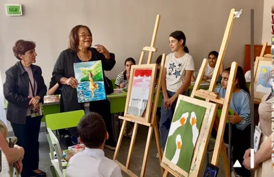 MLK’s Niece Tells Child Victims of Ethnic Cleansing, Violence How Art Helped Her Overcome Pain in Her Life